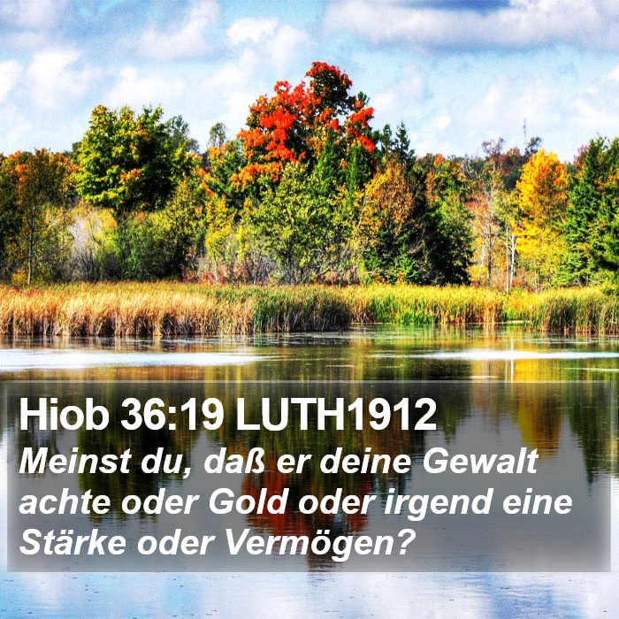 Hiob 36:19 LUTH1912 Bible Study
