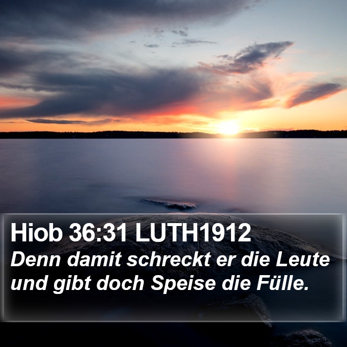 Hiob 36:31 LUTH1912 Bible Study
