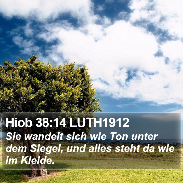 Hiob 38:14 LUTH1912 Bible Study