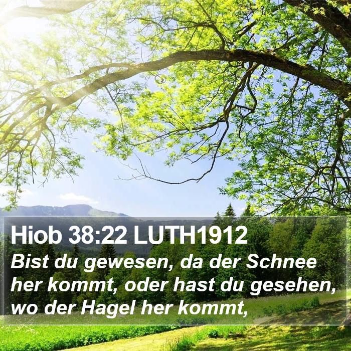 Hiob 38:22 LUTH1912 Bible Study