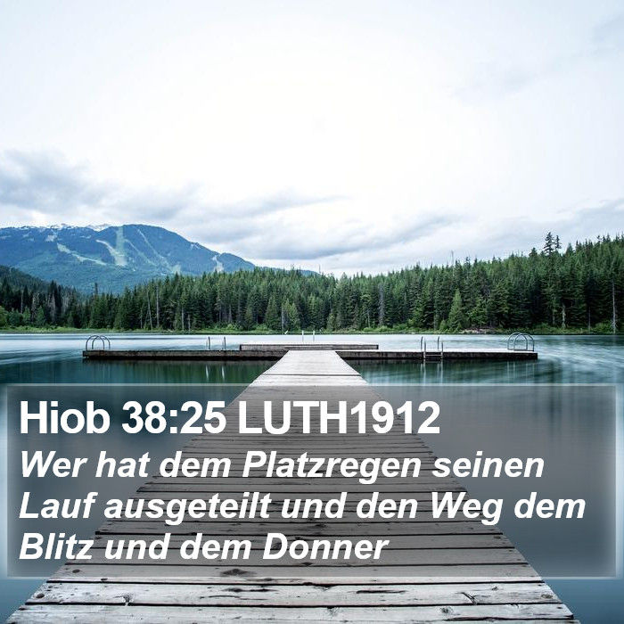Hiob 38:25 LUTH1912 Bible Study