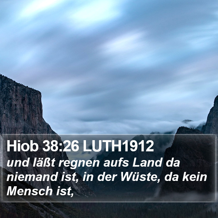 Hiob 38:26 LUTH1912 Bible Study