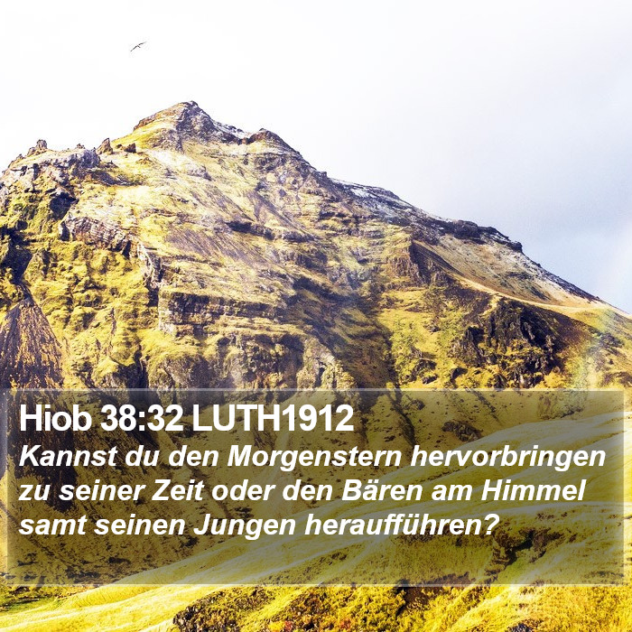 Hiob 38:32 LUTH1912 Bible Study