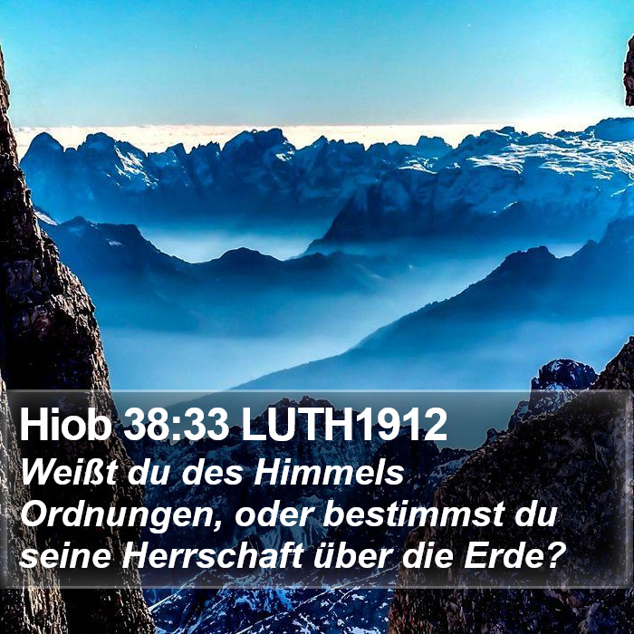 Hiob 38:33 LUTH1912 Bible Study