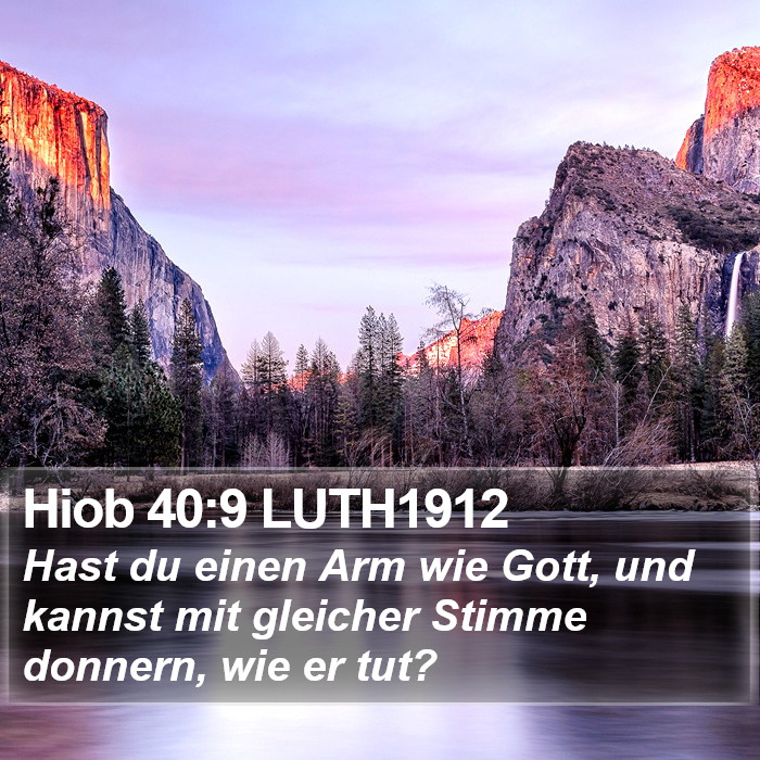 Hiob 40:9 LUTH1912 Bible Study