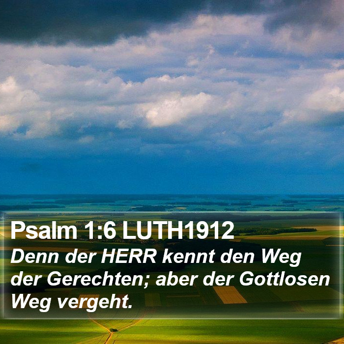 Psalm 1:6 LUTH1912 Bible Study