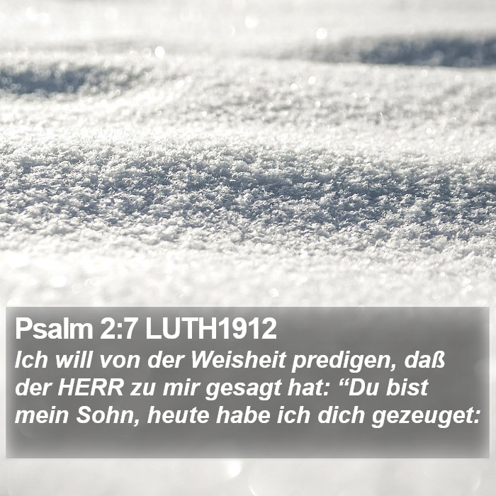 Psalm 2:7 LUTH1912 Bible Study