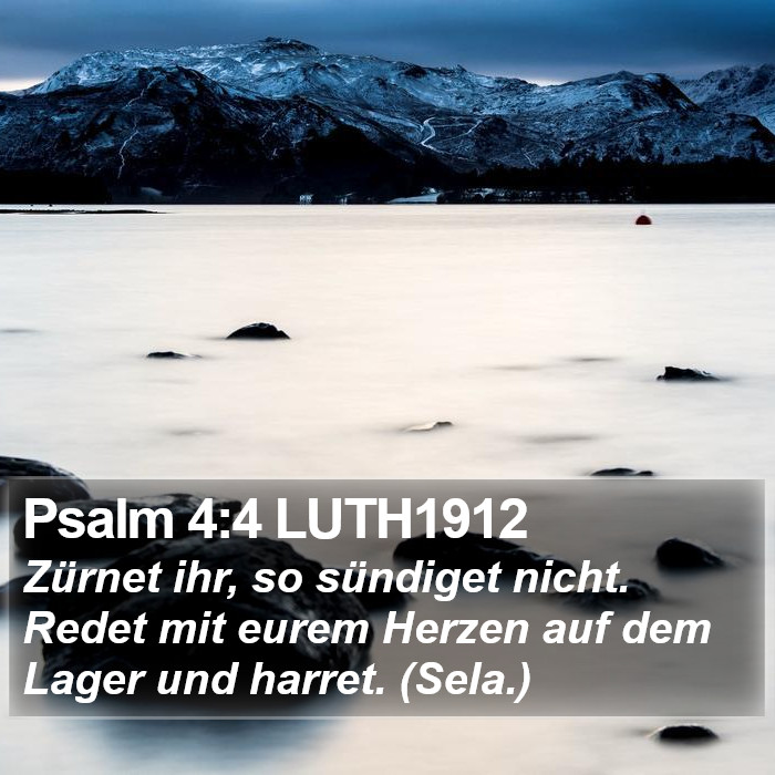 Psalm 4:4 LUTH1912 Bible Study