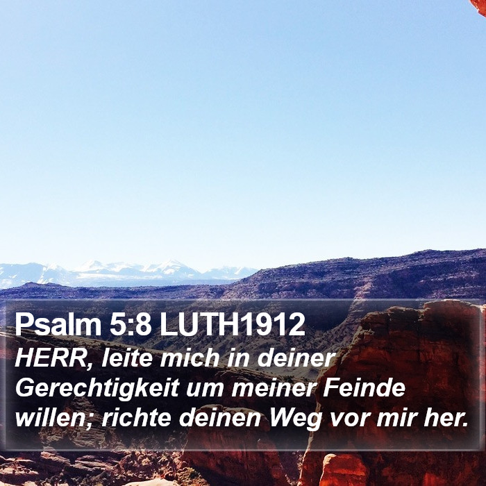 Psalm 5:8 LUTH1912 Bible Study