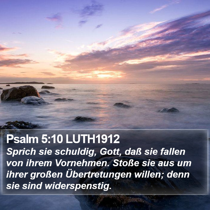 Psalm 5:10 LUTH1912 Bible Study