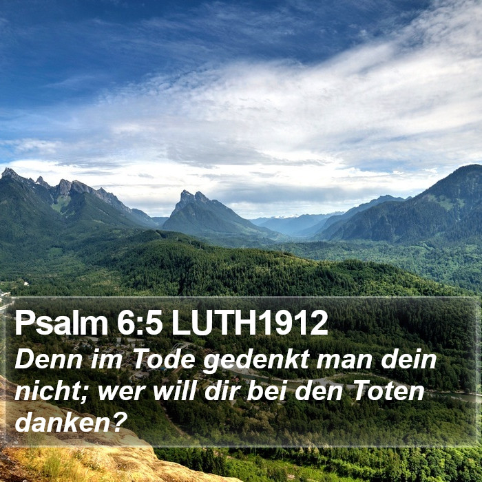 Psalm 6:5 LUTH1912 Bible Study