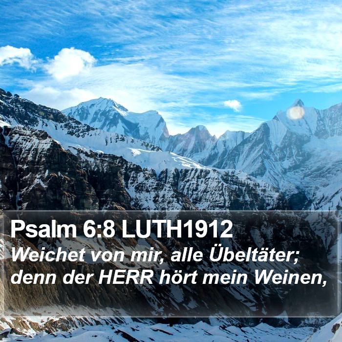 Psalm 6:8 LUTH1912 Bible Study