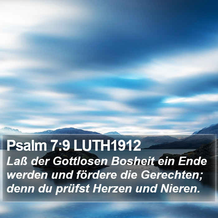 Psalm 7:9 LUTH1912 Bible Study