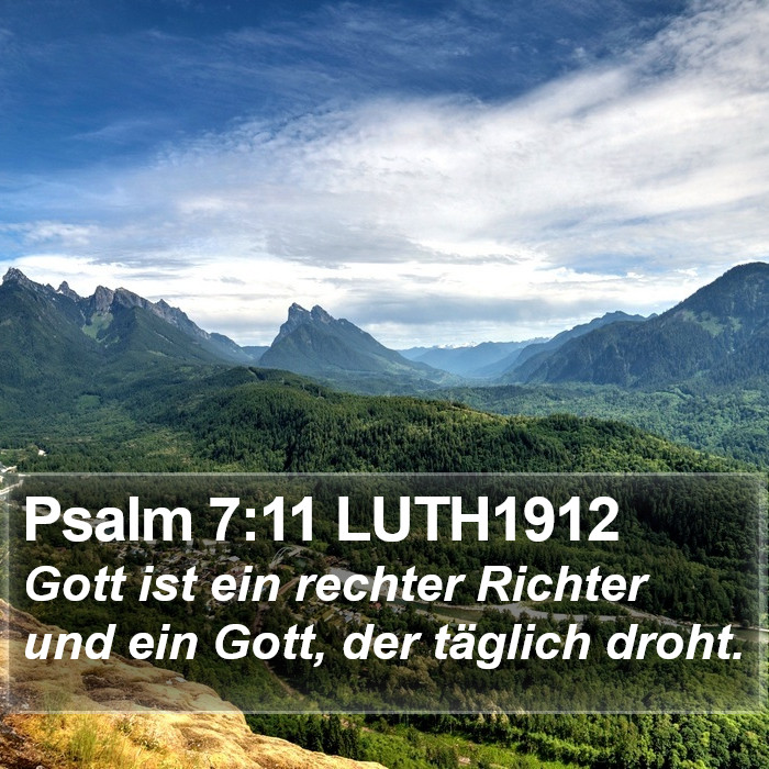 Psalm 7:11 LUTH1912 Bible Study