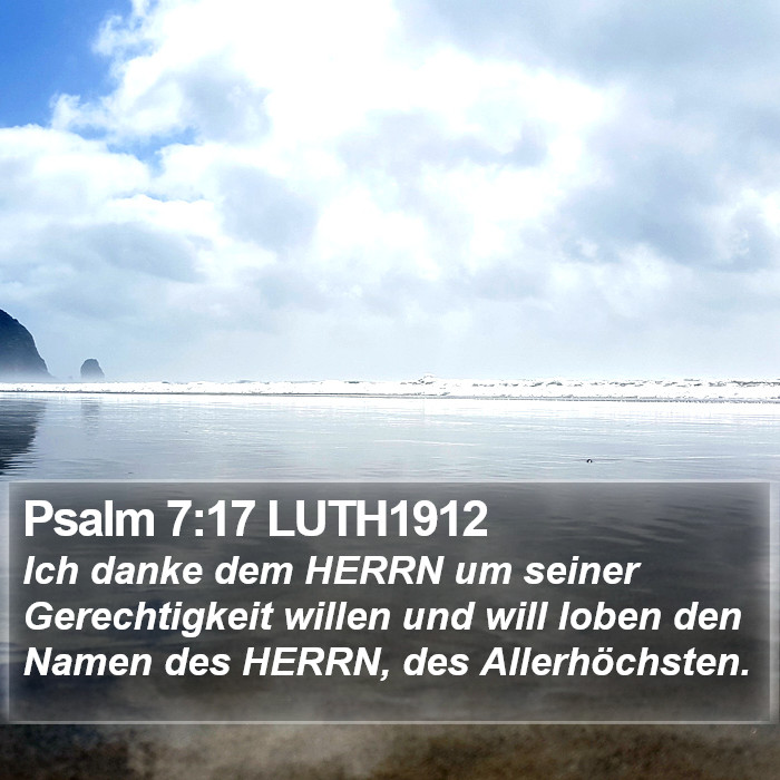 Psalm 7:17 LUTH1912 Bible Study