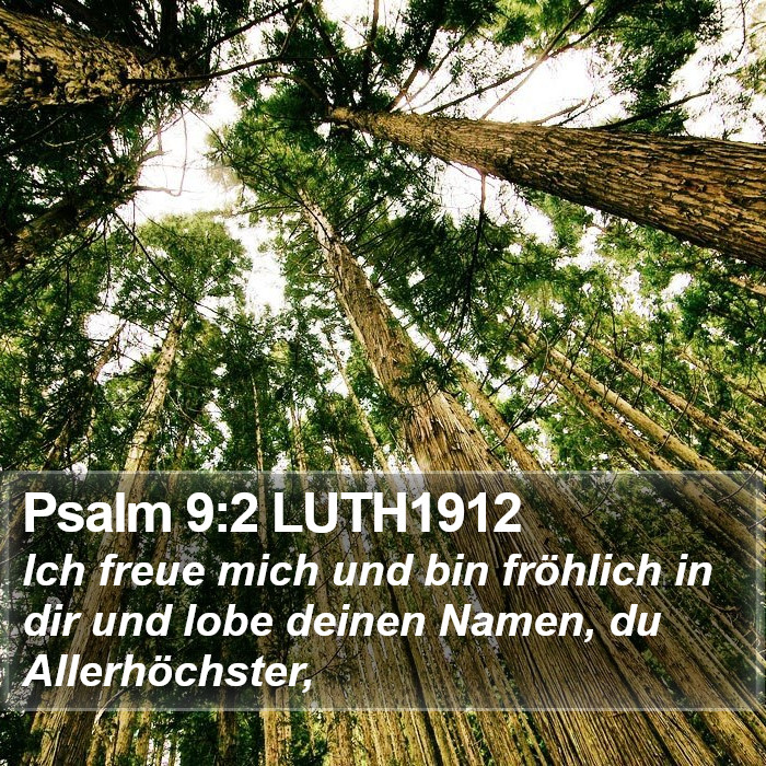 Psalm 9:2 LUTH1912 Bible Study