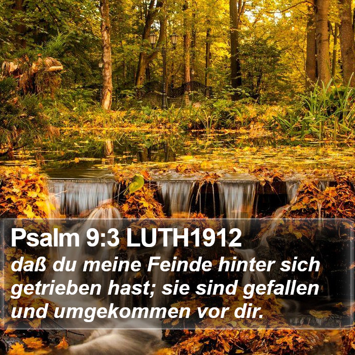 Psalm 9:3 LUTH1912 Bible Study