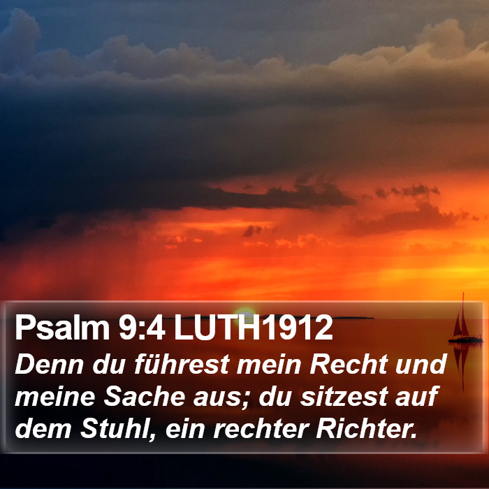 Psalm 9:4 LUTH1912 Bible Study