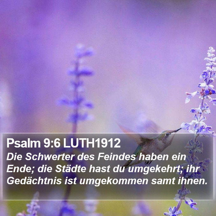 Psalm 9:6 LUTH1912 Bible Study