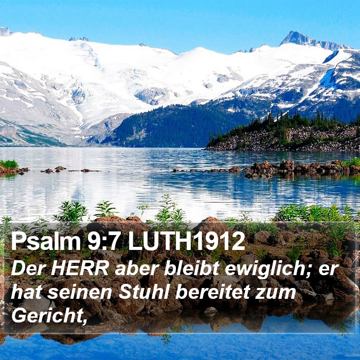 Psalm 9:7 LUTH1912 Bible Study