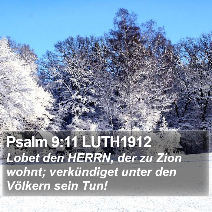 Psalm 9:11 LUTH1912 Bible Study