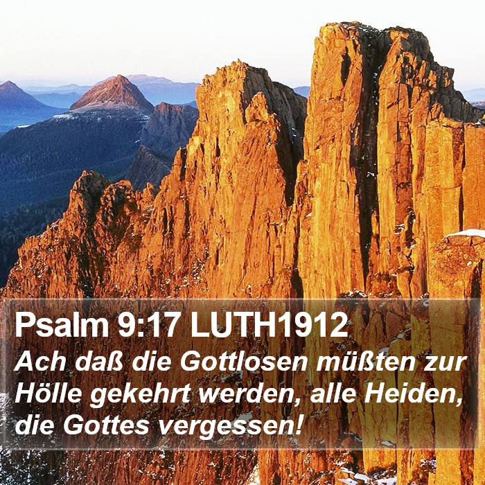 Psalm 9:17 LUTH1912 Bible Study