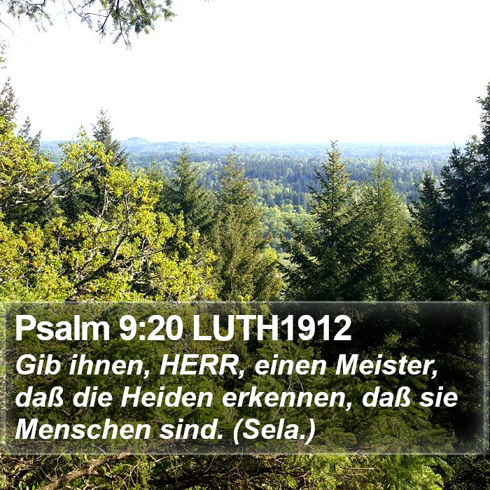 Psalm 9:20 LUTH1912 Bible Study