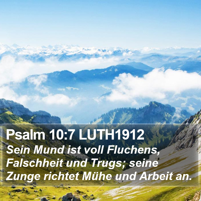 Psalm 10:7 LUTH1912 Bible Study