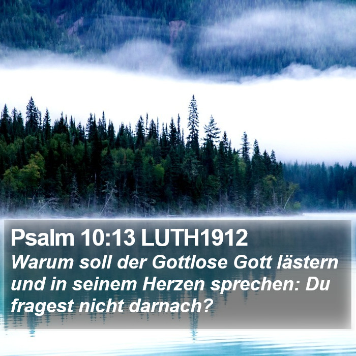 Psalm 10:13 LUTH1912 Bible Study
