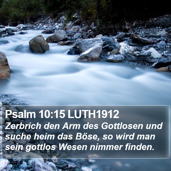 Psalm 10:15 LUTH1912 Bible Study