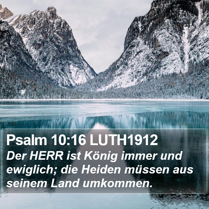 Psalm 10:16 LUTH1912 Bible Study