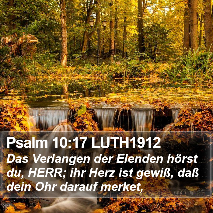 Psalm 10:17 LUTH1912 Bible Study