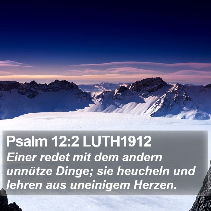 Psalm 12:2 LUTH1912 Bible Study