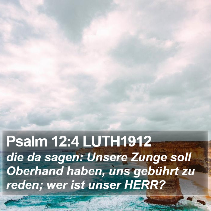 Psalm 12:4 LUTH1912 Bible Study
