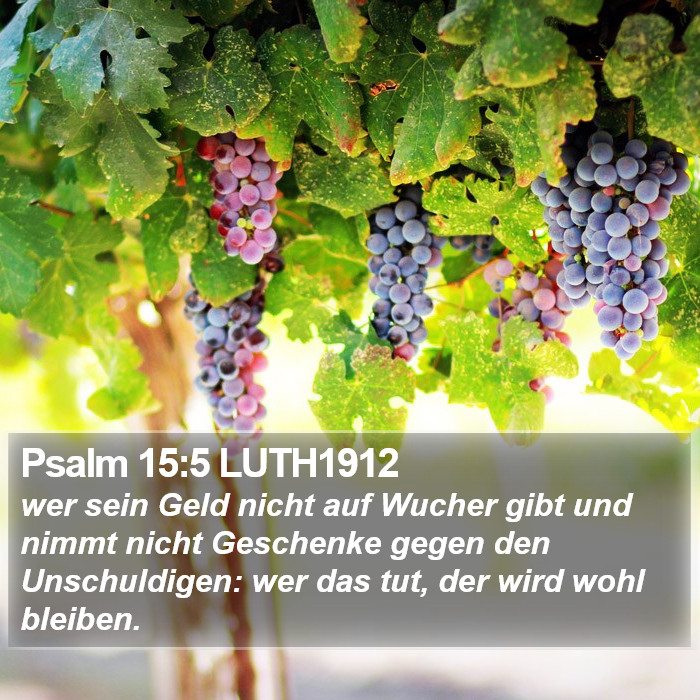Psalm 15:5 LUTH1912 Bible Study