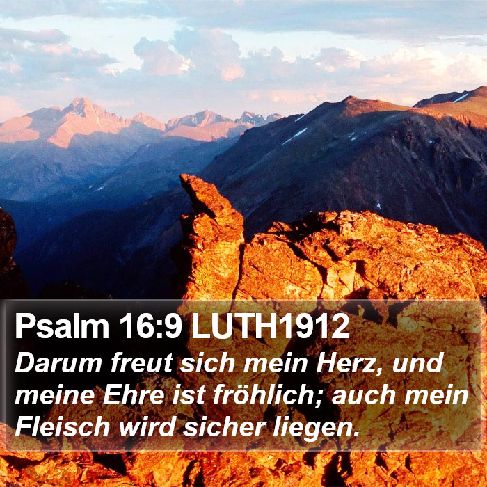 Psalm 16:9 LUTH1912 Bible Study