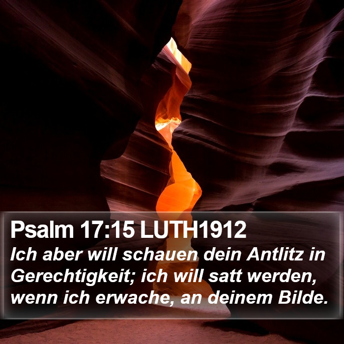 Psalm 17:15 LUTH1912 Bible Study