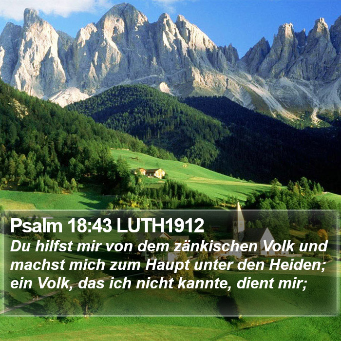 Psalm 18:43 LUTH1912 Bible Study