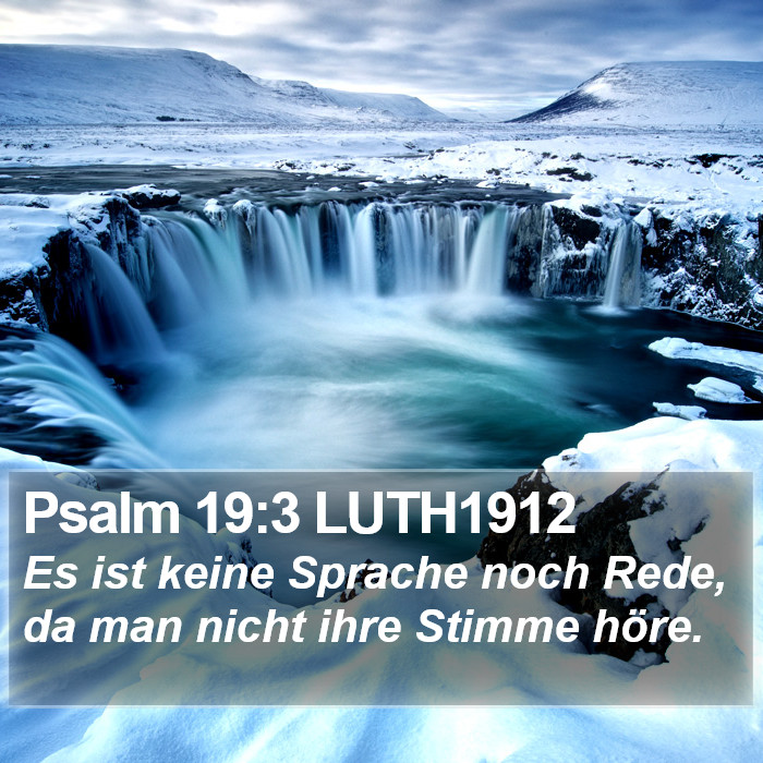 Psalm 19:3 LUTH1912 Bible Study
