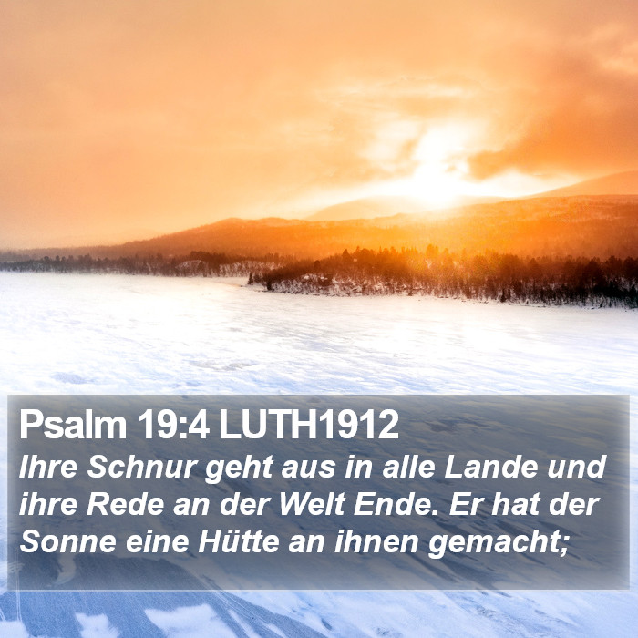 Psalm 19:4 LUTH1912 Bible Study
