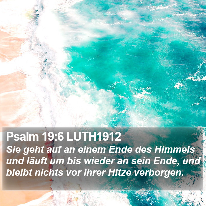 Psalm 19:6 LUTH1912 Bible Study