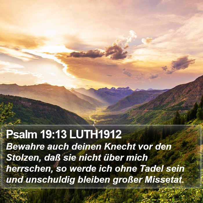 Psalm 19:13 LUTH1912 Bible Study