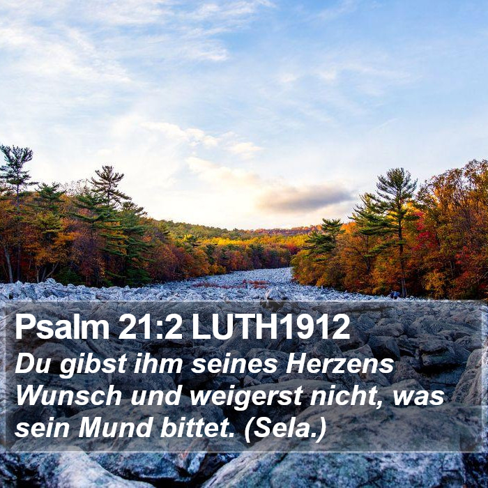 Psalm 21:2 LUTH1912 Bible Study