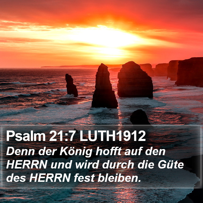 Psalm 21:7 LUTH1912 Bible Study