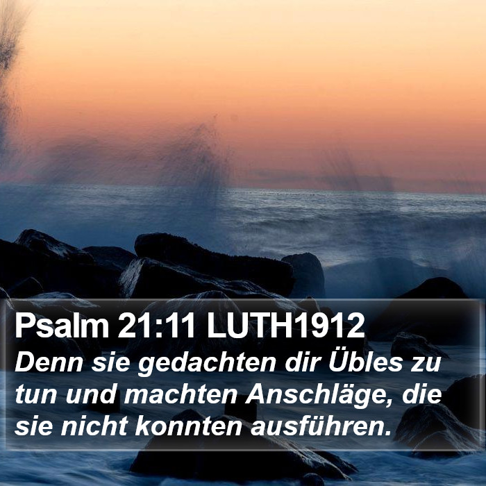 Psalm 21:11 LUTH1912 Bible Study