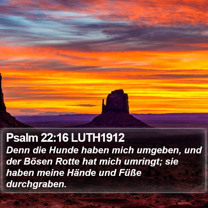 Psalm 22:16 LUTH1912 Bible Study