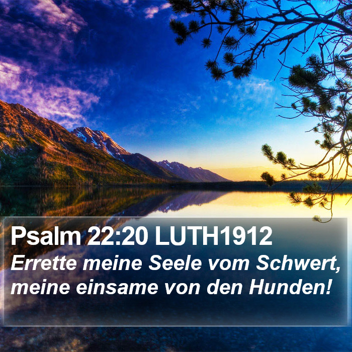 Psalm 22:20 LUTH1912 Bible Study