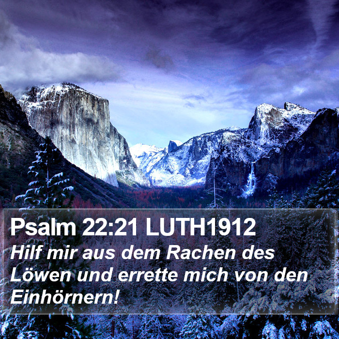 Psalm 22:21 LUTH1912 Bible Study