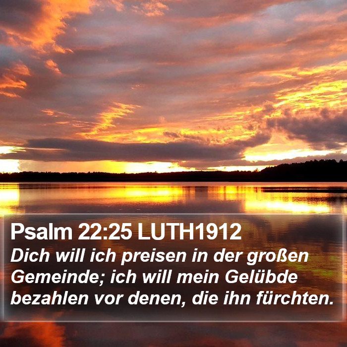 Psalm 22:25 LUTH1912 Bible Study