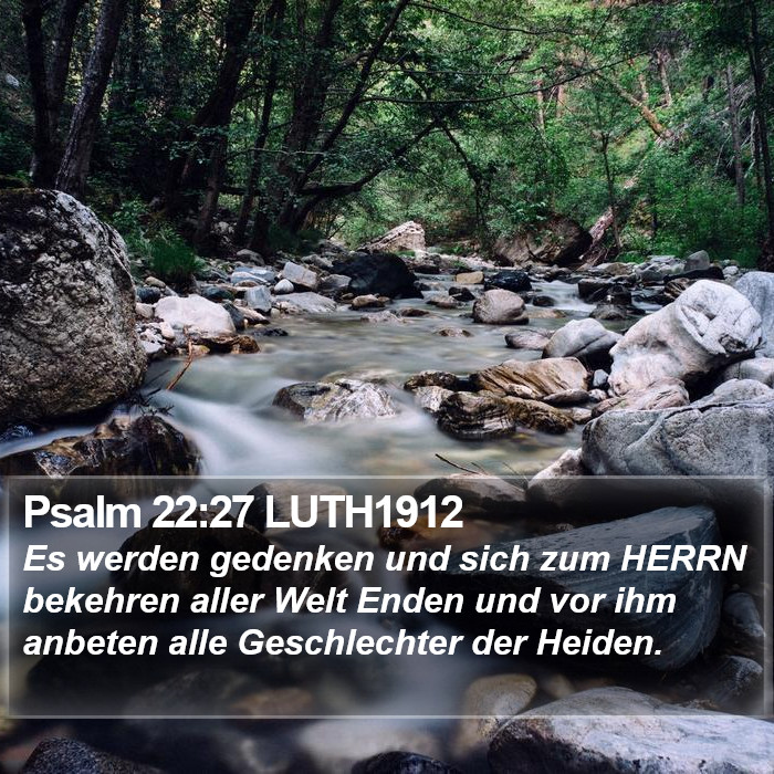 Psalm 22:27 LUTH1912 Bible Study